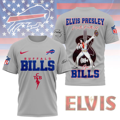 LIMITED EDITION - NEW CUSTOMIZED NFL03 BFB BUFFALO BILLS X ELVIS PRESLEY FAN 3D SHIRT