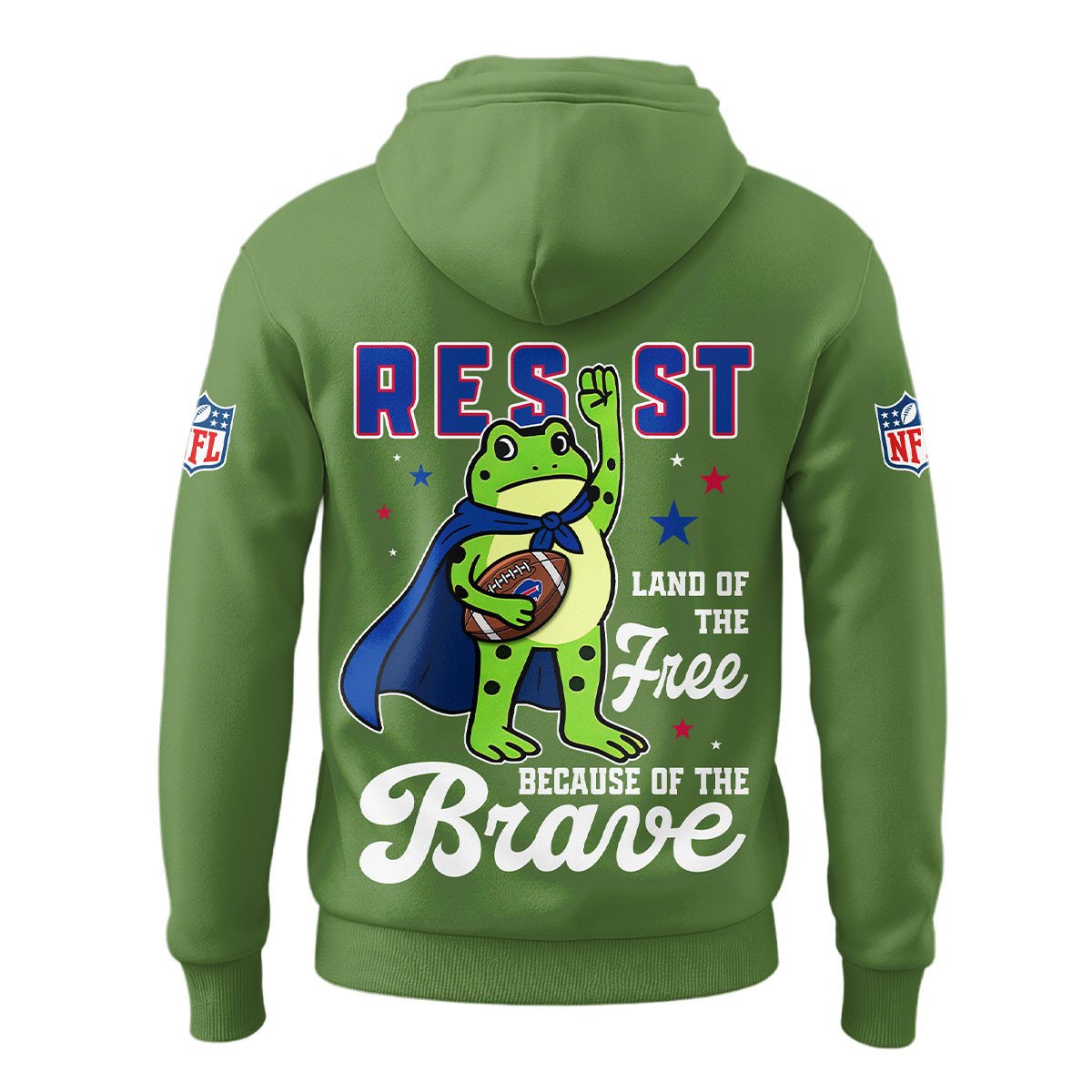 LIMITED EDITION - NEW CUSTOMIZED NFL03 BFB BUFFALO BILLS LAND OF THE FREE BRAVE T-SHIRT, POLO, HOODIE & JACKETS