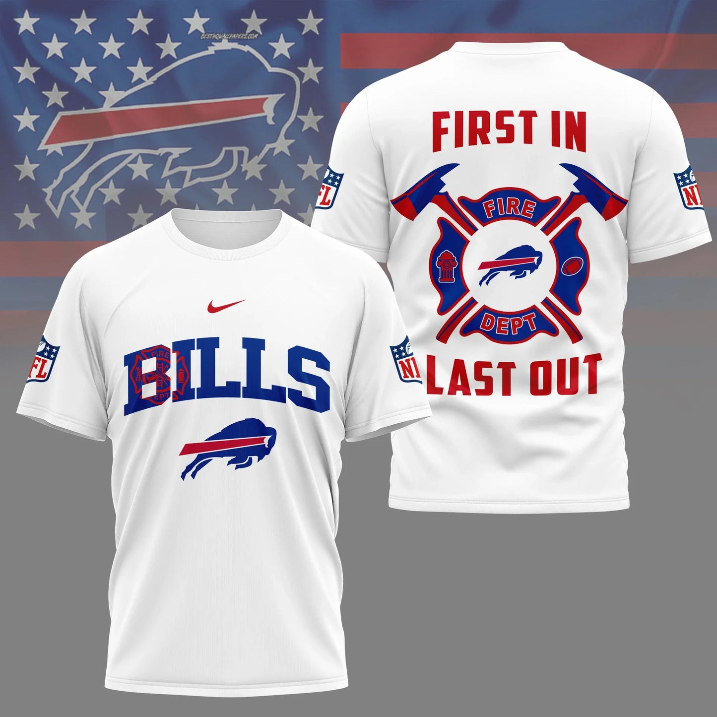 LIMITED EDITION - NEW CUSTOMIZED NFL03 BFB BUFFALO BILLS T-SHIRT | MULTIPLE COLORS AVAILABLE