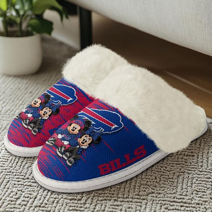 LIMITED EDITION - NEW CUSTOMIZED NFL03 BFB BUFFALO BILLS COTTON SLIPPERS