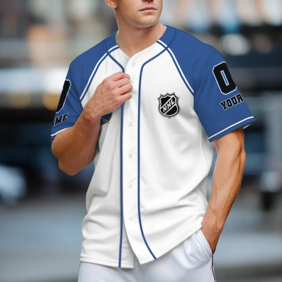 LIMITED EDITION - NEW CUSTOMIZED NHL28 BF SABRES BASEBALL JERSEY