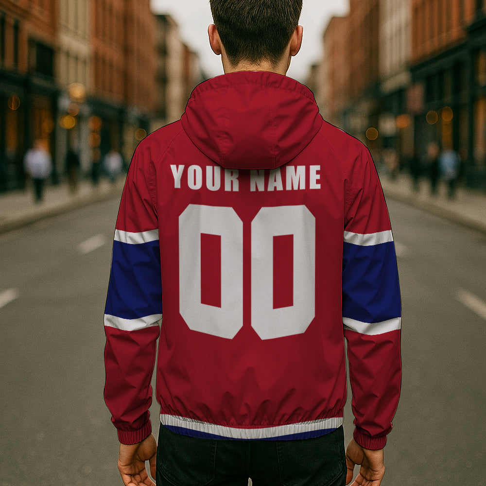LIMITED EDITION - NEW CUSTOMIZED NHL11 MCD MONTREAL CANADIENS WINDBREAKER JERSEY JACKET