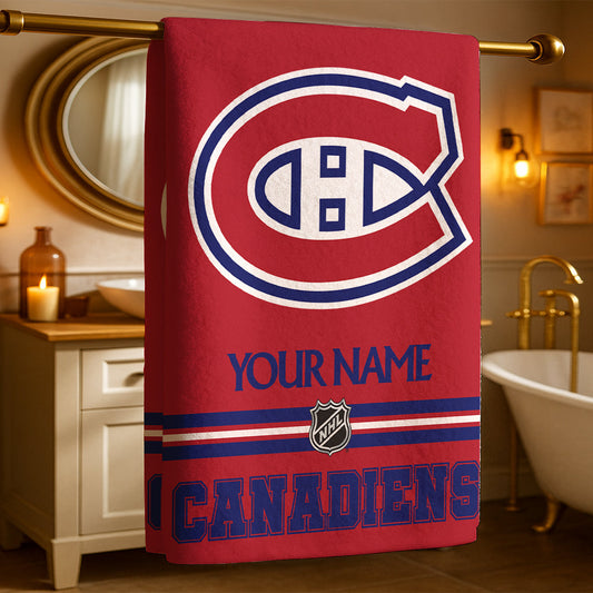 LIMITED EDITION - NEW CUSTOMIZED NHL11 MCD MONTREAL CANADIENS BEACH & BATH TOWEL