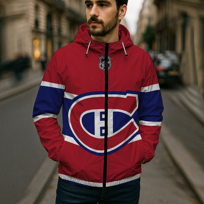 LIMITED EDITION - NEW CUSTOMIZED NHL11 MCD MONTREAL CANADIENS WINDBREAKER JERSEY JACKET