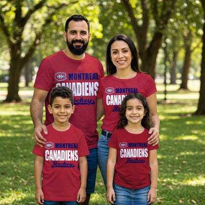 LIMITED EDITION - NEW CUSTOMIZED NHL11 MCD MONTREAL CANADIENS T-SHIRT FOR FAMILY (ADULTS & KIDS)