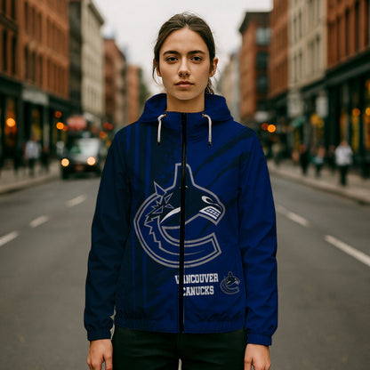 LIMITED EDITION - NEW CUSTOMIZED NHL19 VCC VANCOUVER CANUCKS WINDBREAKER JACKET