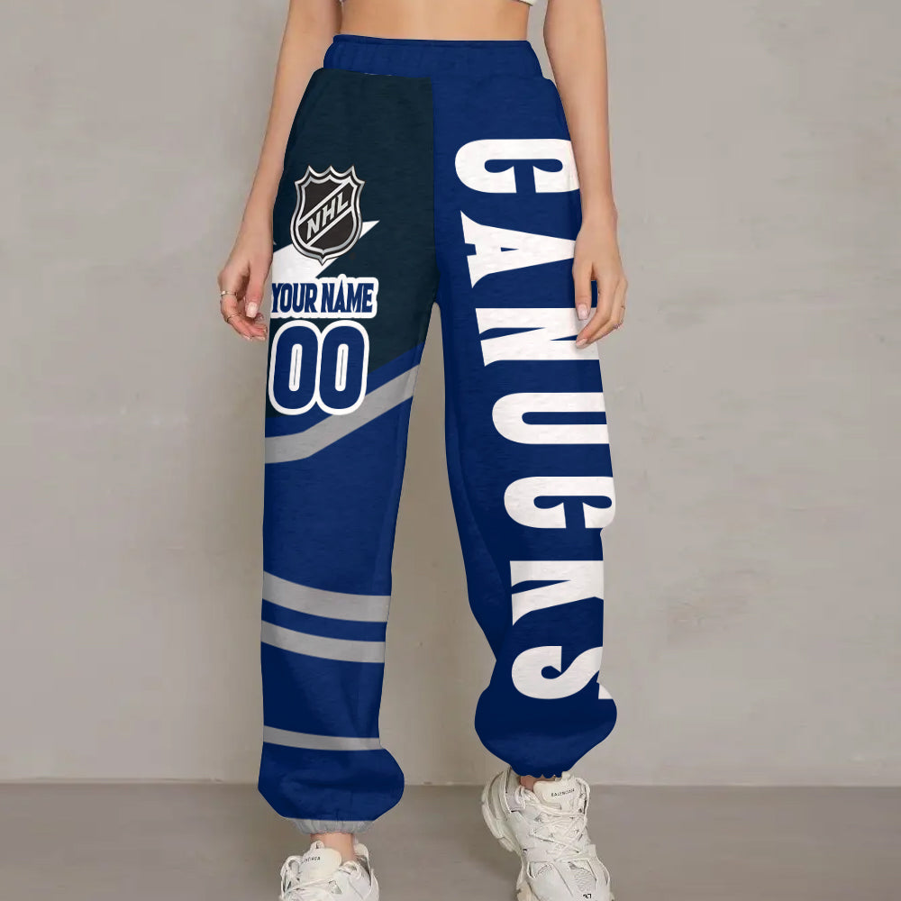 LIMITED EDITION - NEW CUSTOMIZED NHL19 VCC VANCOUVER CANUCKS LONG PANTS