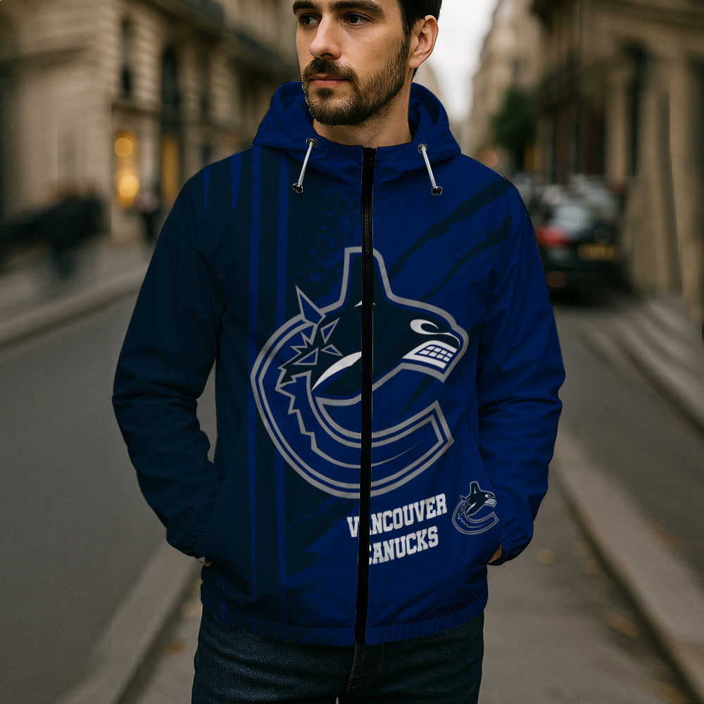 LIMITED EDITION - NEW CUSTOMIZED NHL19 VCC VANCOUVER CANUCKS WINDBREAKER JACKET