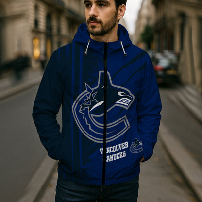 LIMITED EDITION - NEW CUSTOMIZED NHL19 VCC VANCOUVER CANUCKS WINDBREAKER JACKET