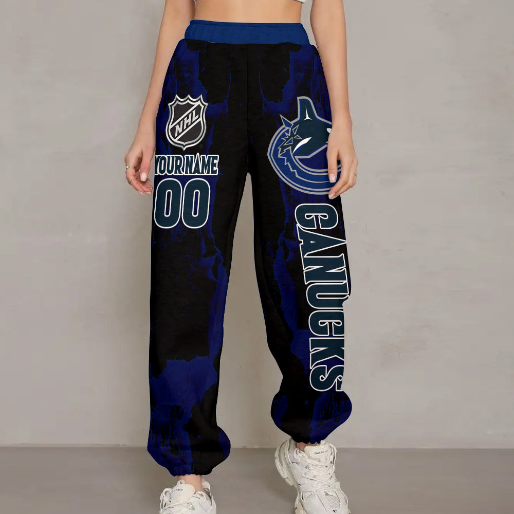 LIMITED EDITION - NEW CUSTOMIZED NHL19 VCC VANCOUVER CANUCKS LONG PANTS