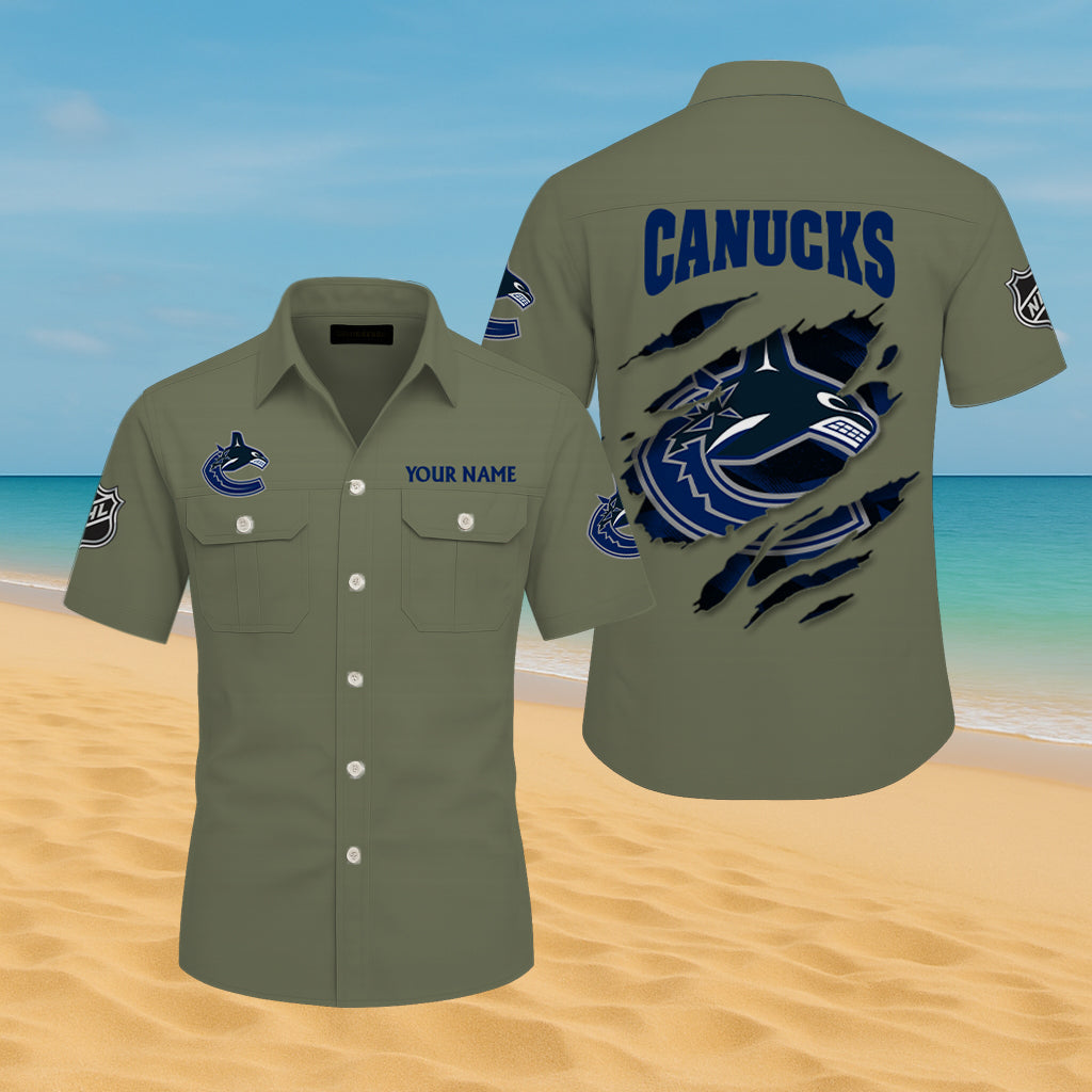 LIMITED EDITION - NEW CUSTOMIZED NHL19 VCC VANCOUVER CANUCKS CARGO SHIRT