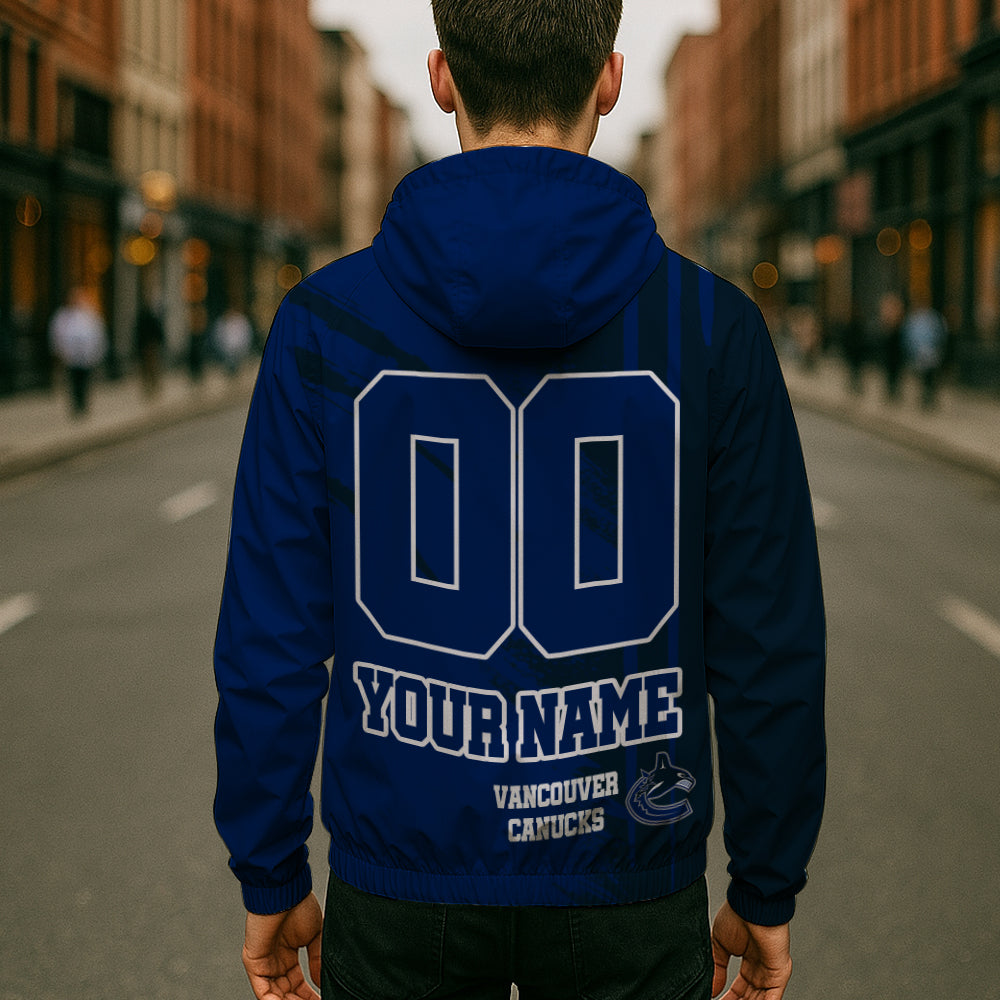 LIMITED EDITION - NEW CUSTOMIZED NHL19 VCC VANCOUVER CANUCKS WINDBREAKER JACKET