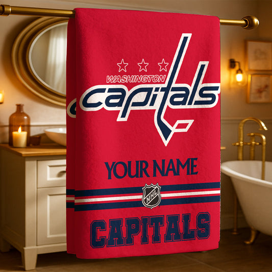 LIMITED EDITION - NEW CUSTOMIZED NHL10 WCP WASHINGTON CAPITALS BEACH & BATH TOWEL