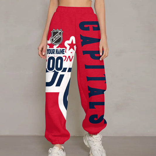 LIMITED EDITION - NEW CUSTOMIZED NHL10 WCP WASHINGTON CAPITALS LONG PANTS