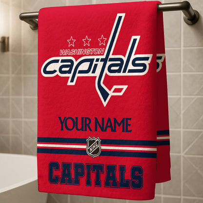 LIMITED EDITION - NEW CUSTOMIZED NHL10 WCP WASHINGTON CAPITALS BEACH & BATH TOWEL
