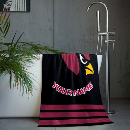 LIMITED EDITION - NEW CUSTOMIZED NFL20 ARC ARIZONA CARDINALS BEACH & BATH TOWEL