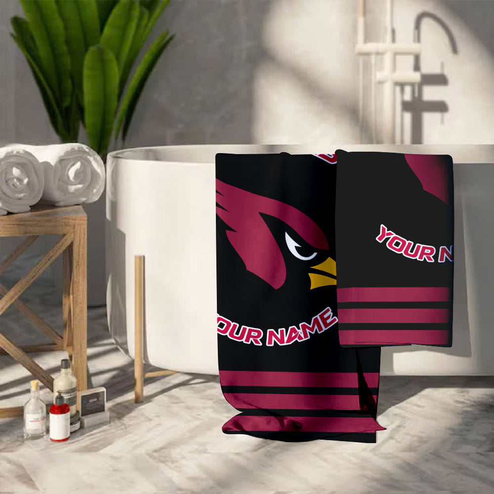 LIMITED EDITION - NEW CUSTOMIZED NFL20 ARC ARIZONA CARDINALS BEACH & BATH TOWEL