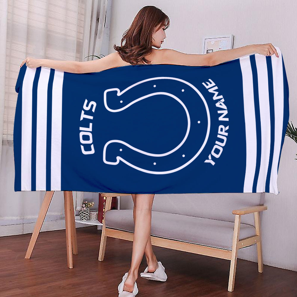 LIMITED EDITION - NEW CUSTOMIZED NFL17 IDC INDIANAPOLIS COLTS BEACH & BATH TOWEL