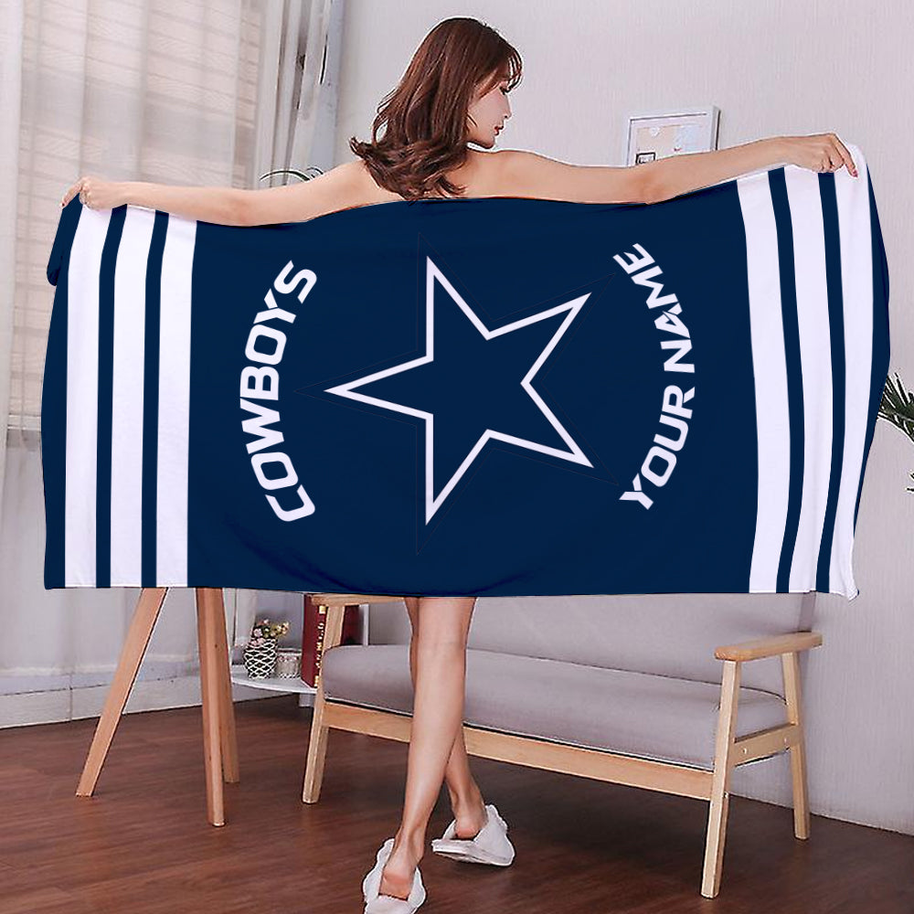 LIMITED EDITION - NEW CUSTOMIZED NFL21 DCB DALLAS COWBOYS BEACH & BATH TOWEL