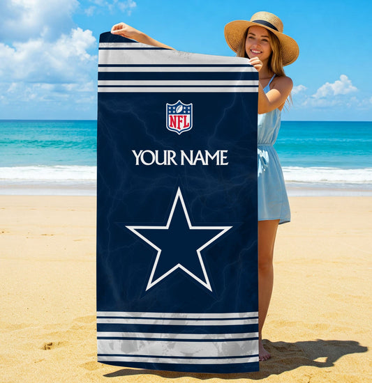 LIMITED EDITION - NEW CUSTOMIZED NFL21 DCB DALLAS COWBOYS BEACH & BATH TOWEL (KIDS & ADULTS)