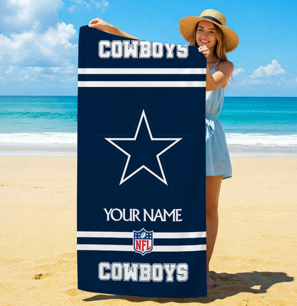 LIMITED EDITION - NEW CUSTOMIZED NFL21 DCB DALLAS COWBOYS BEACH & BATH TOWEL (KIDS & ADULTS)
