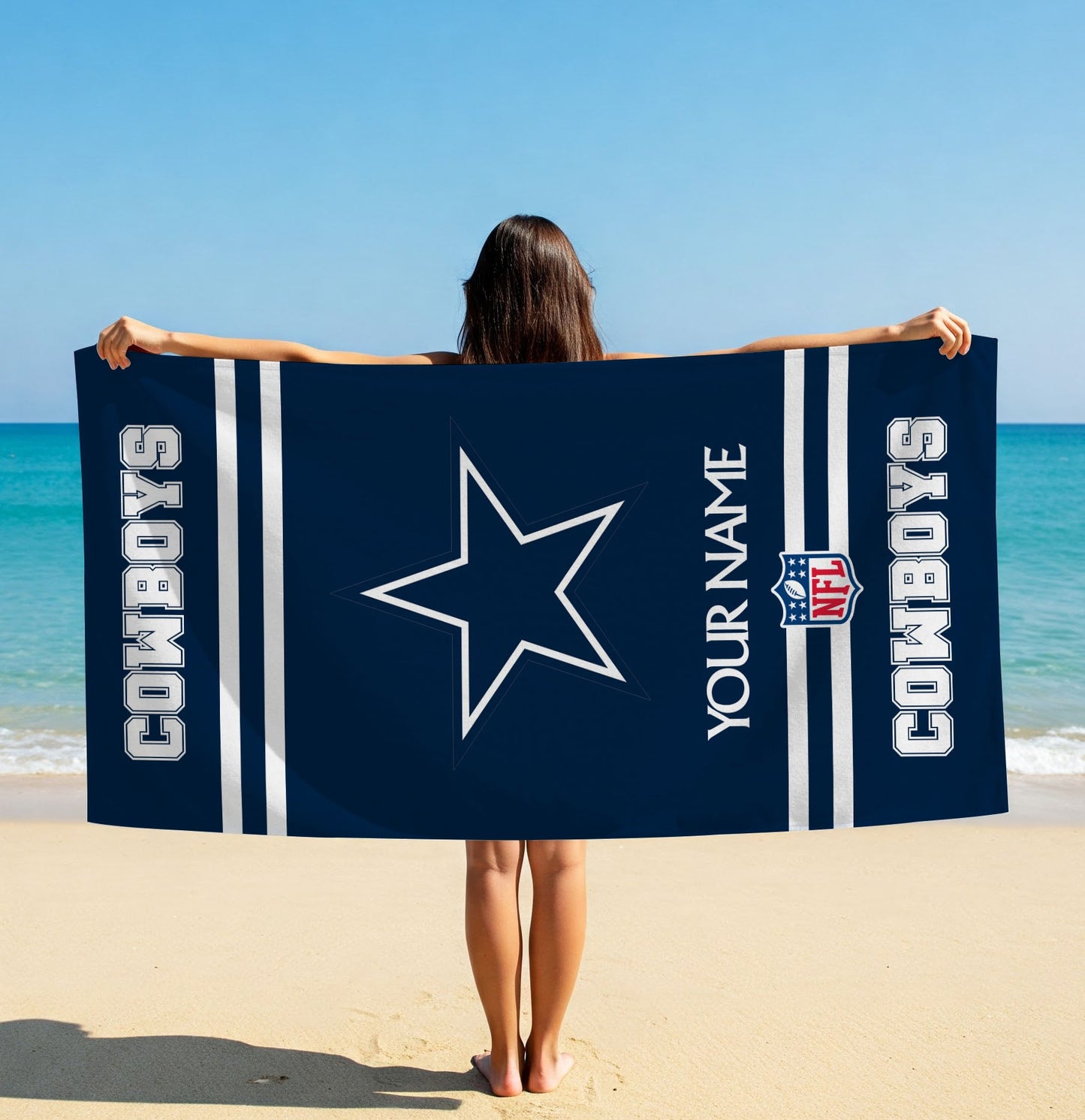 LIMITED EDITION - NEW CUSTOMIZED NFL21 DCB DALLAS COWBOYS BEACH & BATH TOWEL (KIDS & ADULTS)