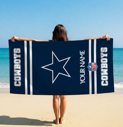 LIMITED EDITION - NEW CUSTOMIZED NFL21 DCB DALLAS COWBOYS BEACH & BATH TOWEL (KIDS & ADULTS)