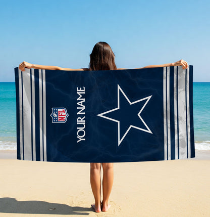 LIMITED EDITION - NEW CUSTOMIZED NFL21 DCB DALLAS COWBOYS BEACH & BATH TOWEL (KIDS & ADULTS)