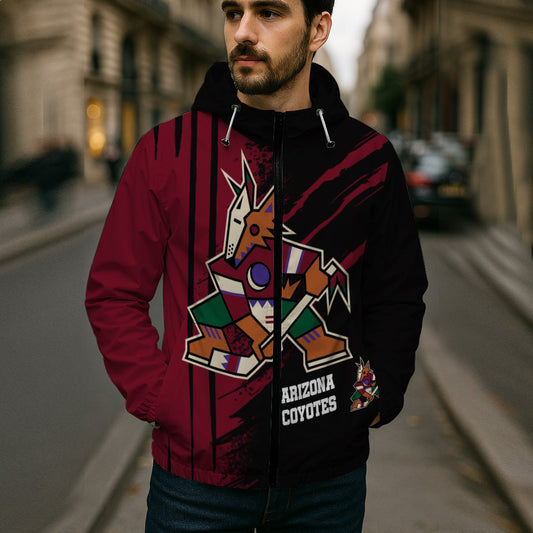 LIMITED EDITION - NEW CUSTOMIZED NHL30 AZC ARIZONA COYOTES WINDBREAKER JACKET