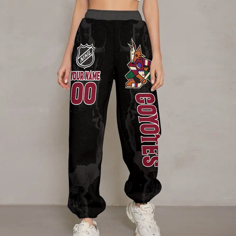 LIMITED EDITION - NEW CUSTOMIZED NHL30 AZC ARIZONA COYOTES LONG PANTS