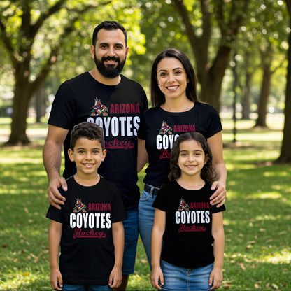 LIMITED EDITION - NEW CUSTOMIZED NHL30 AZC ARIZONA COYOTES T-SHIRT FOR FAMILY (ADULTS & KIDS)