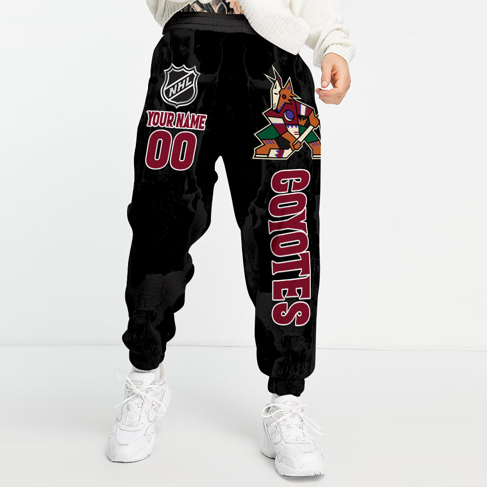 LIMITED EDITION - NEW CUSTOMIZED NHL30 AZC ARIZONA COYOTES LONG PANTS