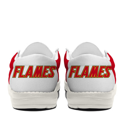 LIMITED EDITION - NEW CUSTOMIZED NHL17 CGF CALGARY FLAMES LOAFER SHOES