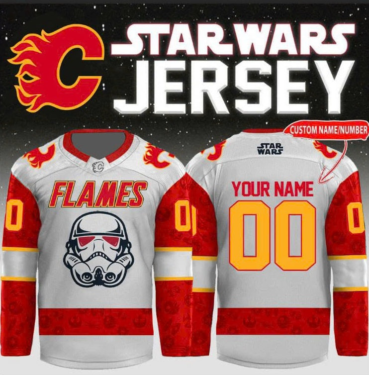 LIMITED EDITION - NEW CUSTOMIZED NHL17 CG FLAMES UNISEX HOCKEY JERSEY
