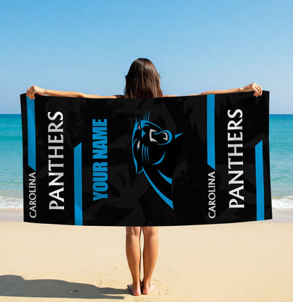LIMITED EDITION - NEW CUSTOMIZED NFL23 CLP CAROLINA PANTHERS BEACH & BATH TOWEL