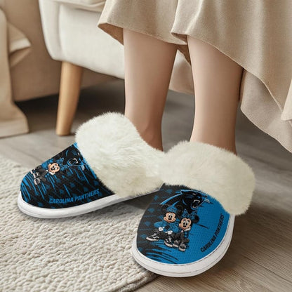 LIMITED EDITION - NEW CUSTOMIZED NFL23 CLP CAROLINA PANTHERS COTTON SLIPPERS