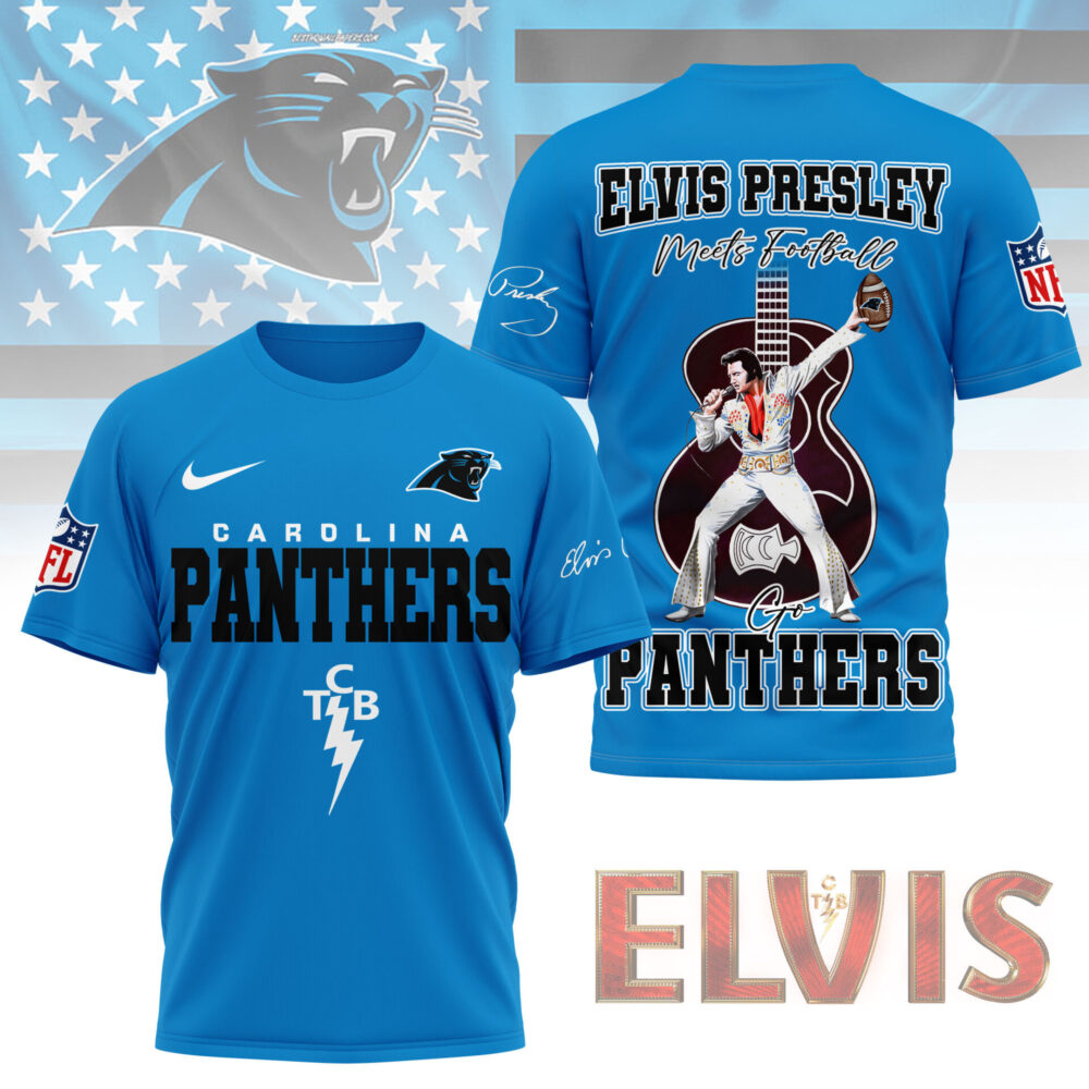 LIMITED EDITION - NEW CUSTOMIZED NFL23 CLP CAROLINA PANTHERS X ELVIS PRESLEY FAN 3D SHIRT