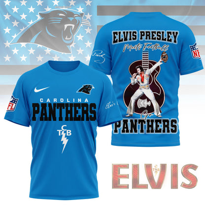LIMITED EDITION - NEW CUSTOMIZED NFL23 CLP CAROLINA PANTHERS X ELVIS PRESLEY FAN 3D SHIRT
