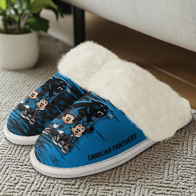 LIMITED EDITION - NEW CUSTOMIZED NFL23 CLP CAROLINA PANTHERS COTTON SLIPPERS