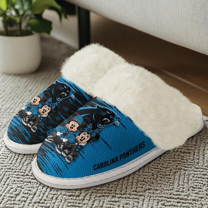 LIMITED EDITION - NEW CUSTOMIZED NFL23 CLP CAROLINA PANTHERS COTTON SLIPPERS