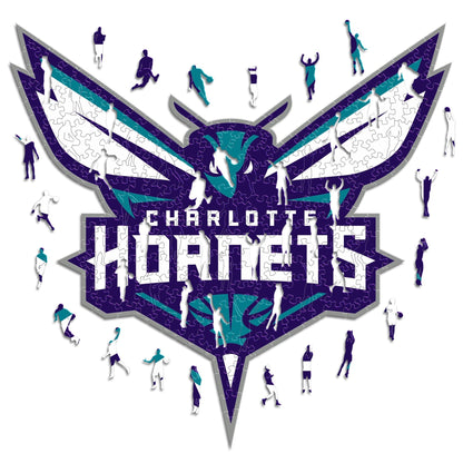 LIMITED EDITION - NEW CUSTOMIZED NBA27 CH CHARLOTTE HORNETS WOODEN PUZZLE