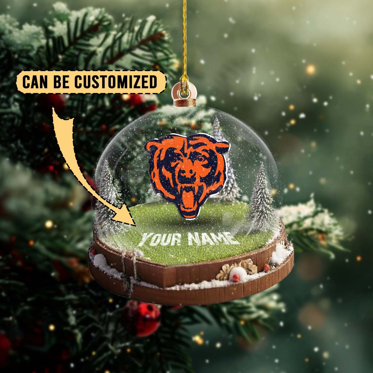LIMITED EDITION - NEW CUSTOMIZED NFL26 CCB CHICAGO BEARS ACRYLIC ORNAMENT