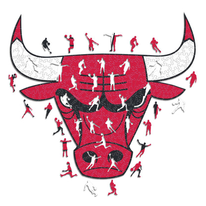 LIMITED EDITION - NEW CUSTOMIZED NBA19 CB CHICAGO BULLS WOODEN PUZZLE