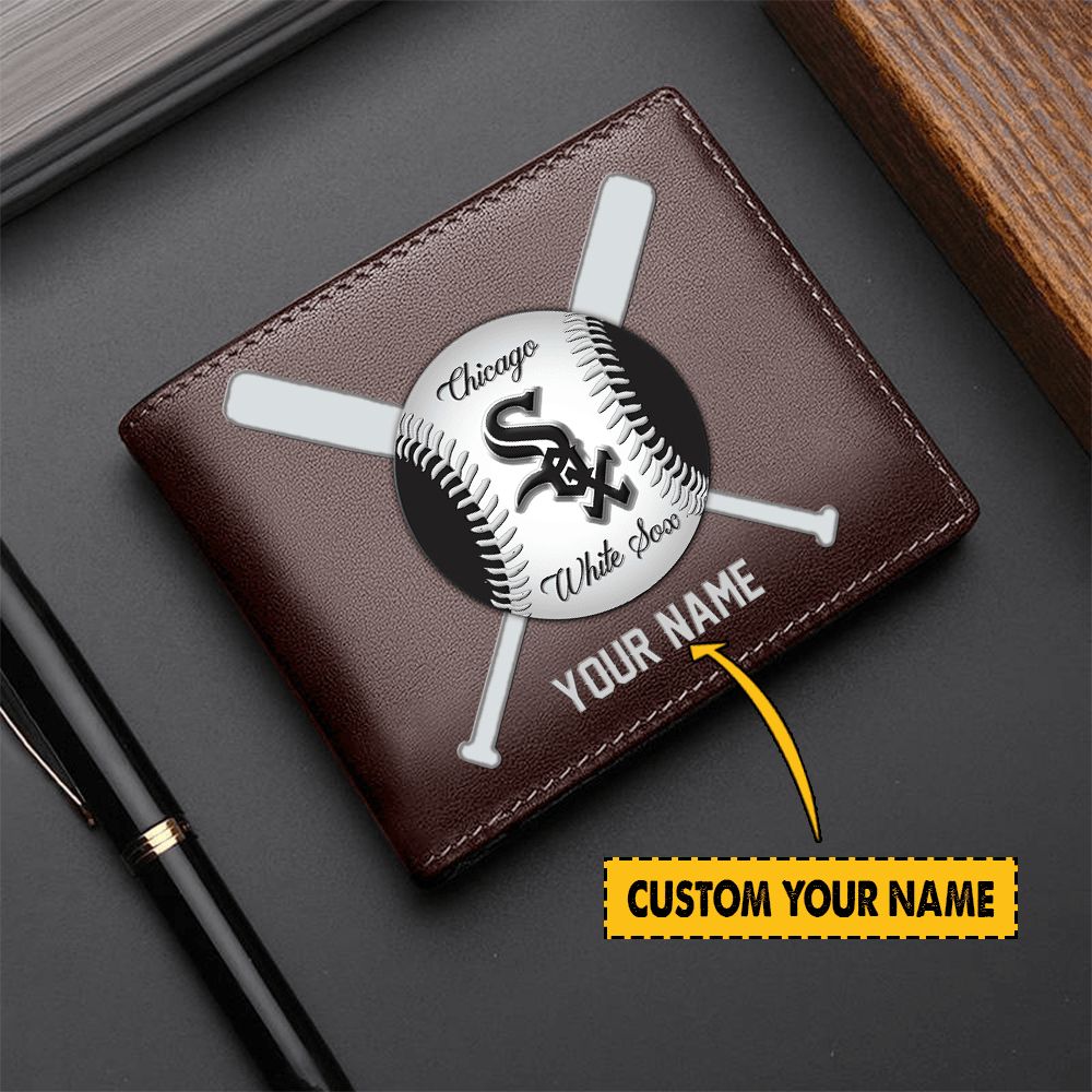LIMITED EDITION - NEW CUSTOMIZED MLB26 CW SOX LEATHER WALLET