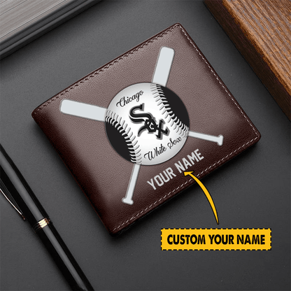 LIMITED EDITION - NEW CUSTOMIZED MLB26 CW SOX LEATHER WALLET
