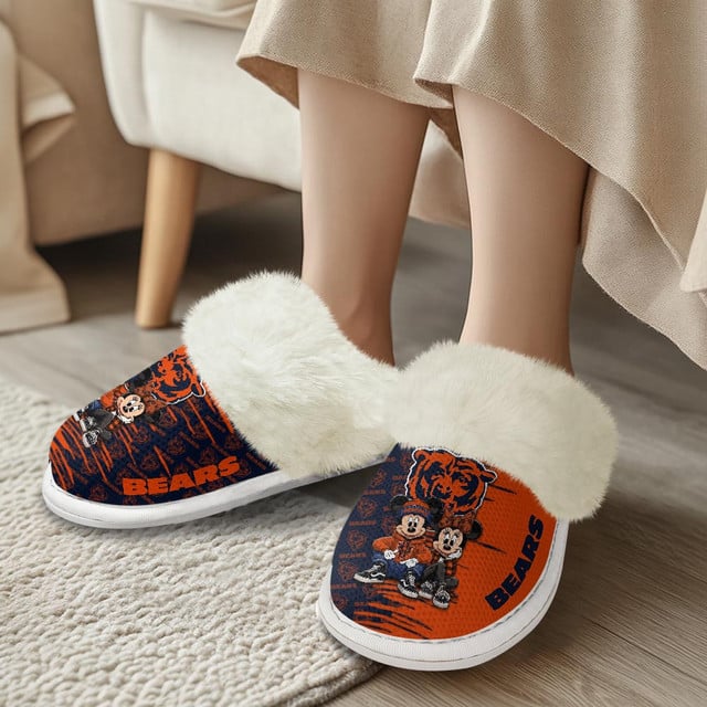 LIMITED EDITION - NEW CUSTOMIZED NFL26 CCB CHICAGO BEARS COTTON SLIPPERS