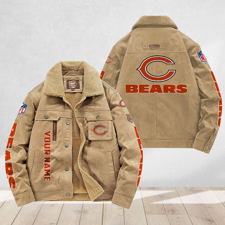 LIMITED EDITION - NEW CUSTOMIZED NFL26 CCB CHICAGO BEARS FLEECE JACKET