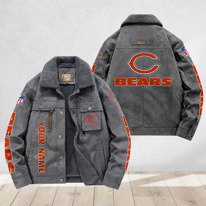 LIMITED EDITION - NEW CUSTOMIZED NFL26 CCB CHICAGO BEARS FLEECE JACKET