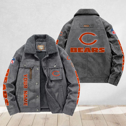 LIMITED EDITION - NEW CUSTOMIZED NFL26 CCB CHICAGO BEARS FLEECE JACKET