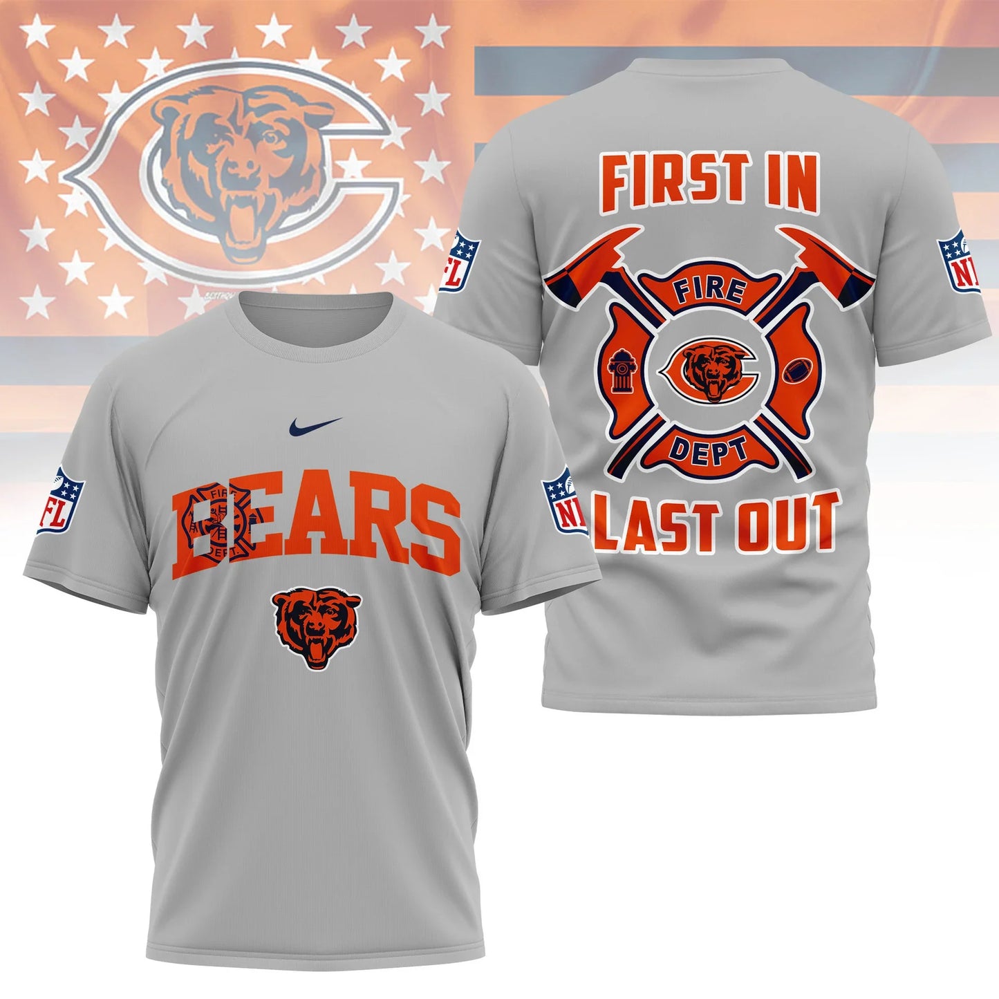 LIMITED EDITION - NEW CUSTOMIZED NFL26 CCB CHICAGO BEARS T-SHIRT | MULTIPLE COLORS AVAILABLE